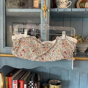 Dippin' Daisy's Floral Bandeau Swim Top in Green, Pink, Orange, Cream